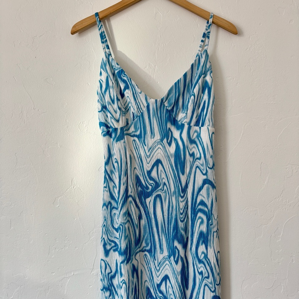 Blue Swirl Maxi Dress